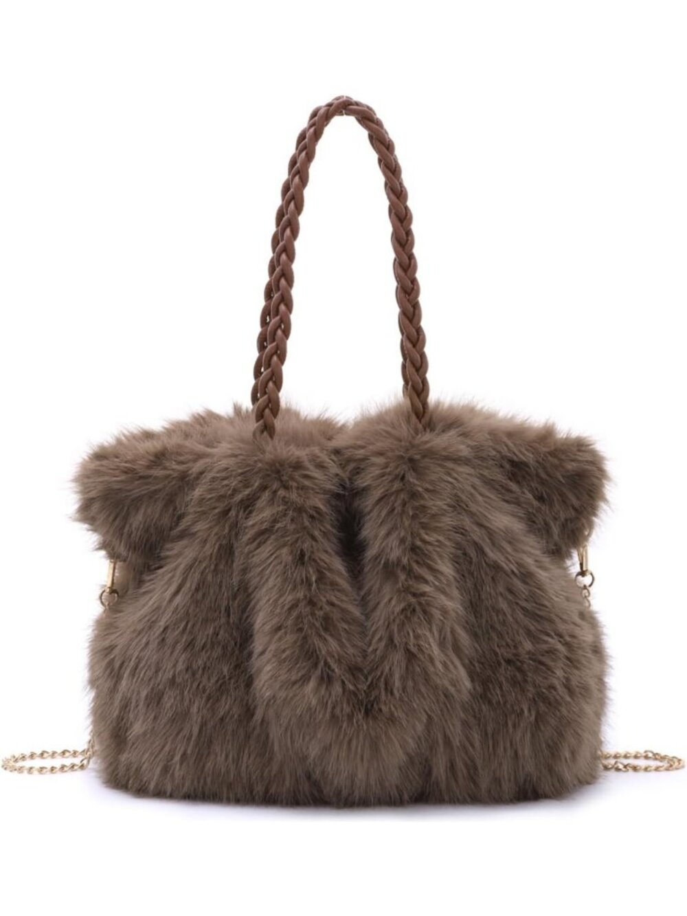Cozy Furry Tote Bag | Fluffy Crossbody Shoulder Purse | Winter Faux Fur Handbag